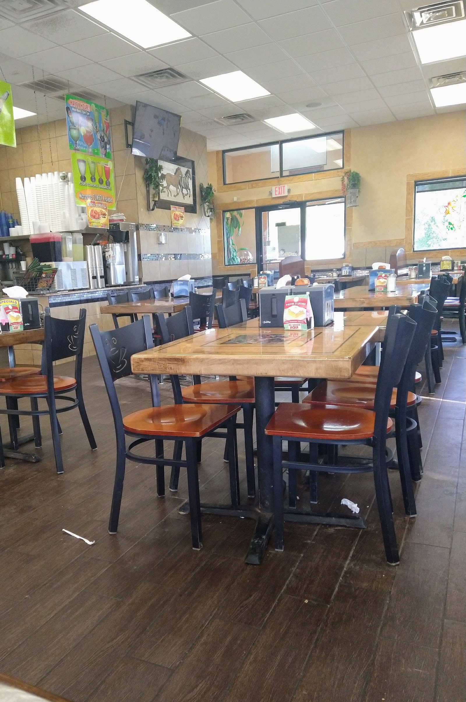 Bright, comfortable dining room at Taqueria La Tapatia